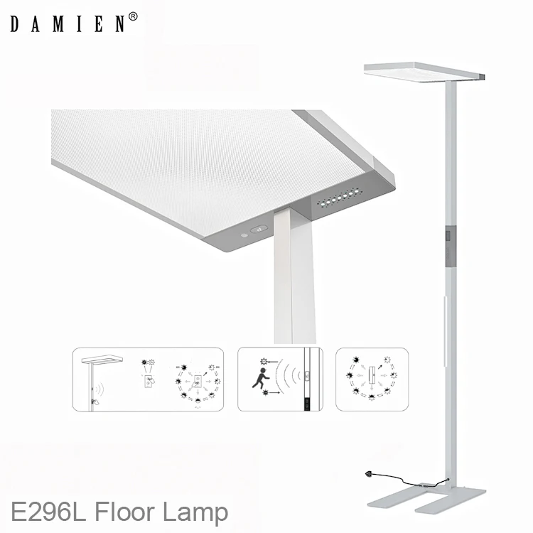 Damien Brand LED Office floor standing lamp light with Microwave Sensor Lamp & Light Sensor , E296L
