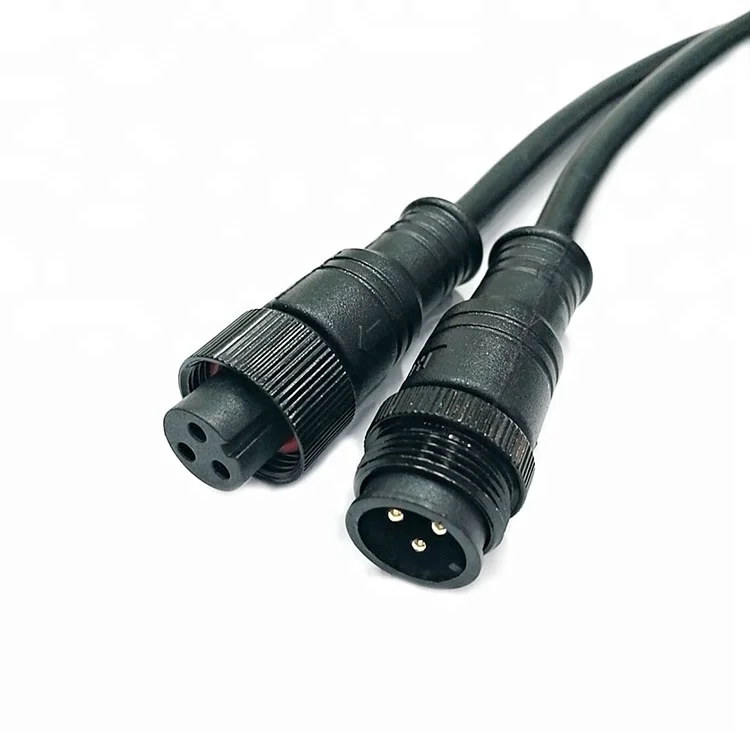 Ip68 3 Pin Male And Female Cord Waterproof Dc Connector Power Cable Buy Waterproof Dc Power 