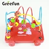 Wholesale Low MOQ puzzle 3D Educational Montessori Toy Multi-Functional Skill Improvement Maze Wooden Beaded Toy for Kids