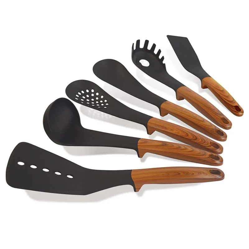 Nonstick 6piece Classic Nylon Kitchen Utensil Set With 360 Degree