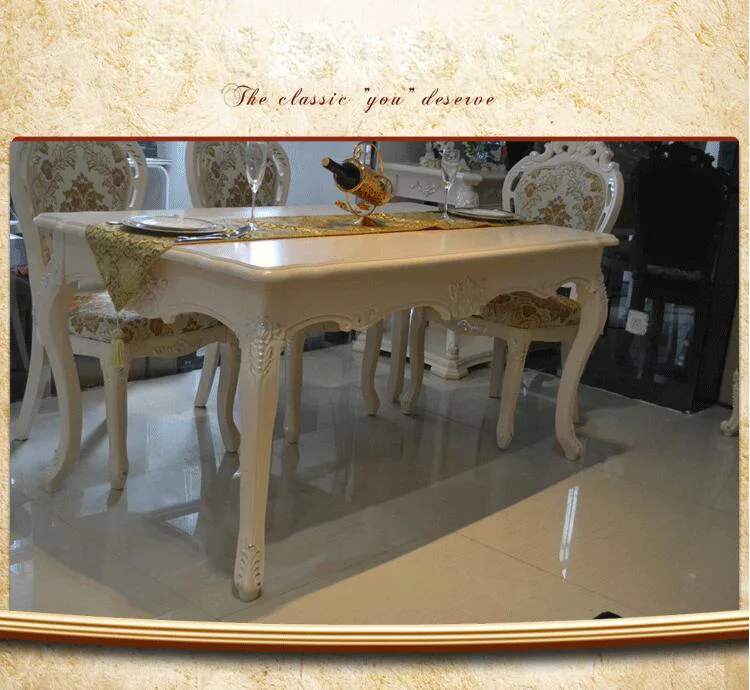 Antique Style Italian Dining Table, 100% Solid Wood Italy Style Luxury round Dining Table Set p10148