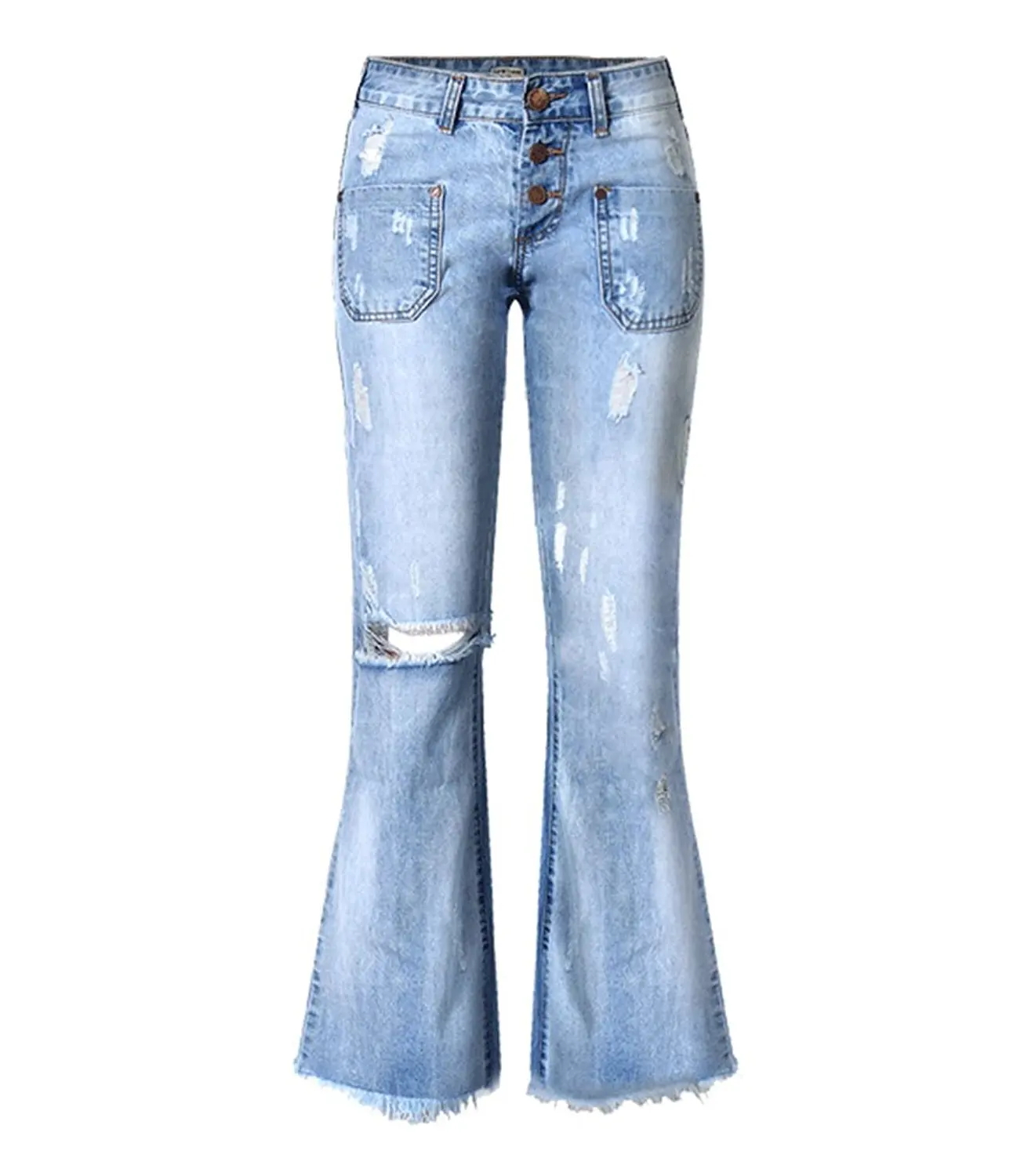 destroyed flare jeans womens