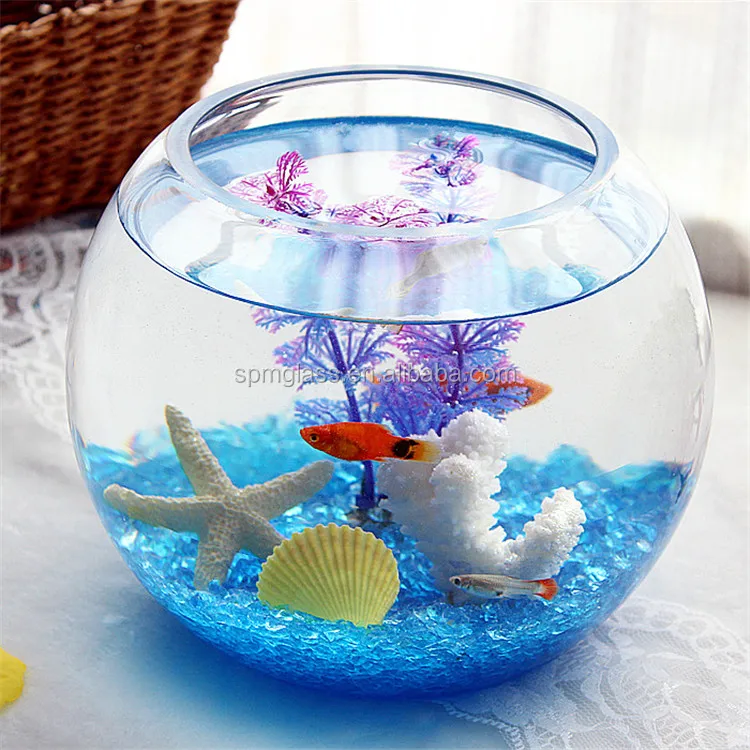 Round Wholesale Glass Fish Bowls For Centerpieces As Decoration - Buy ...