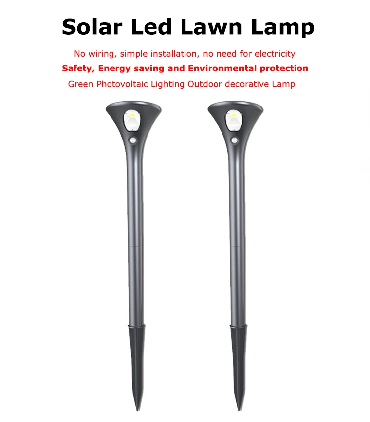 Outdoor IP65 ABS motion sensor solar lights solar path lights solar pathway lights