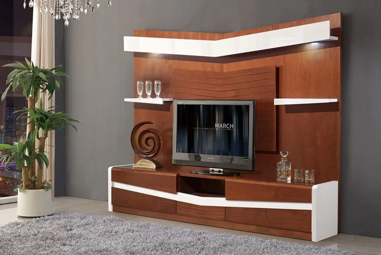 2017 Living Room Wooden Furniture Chinese Tv Stand Design 