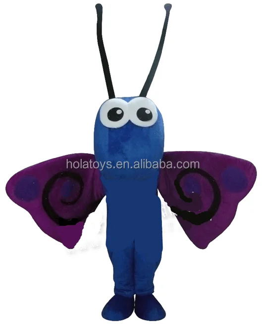 HOLA kupu-kupu cosplay costume/kupu-kupu biru maskot kostum untuk dijual