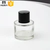 50ml round black cap glass pocket sized perfume spray bottle