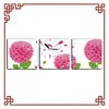 NKF Dahlia (Triptych) wall clock