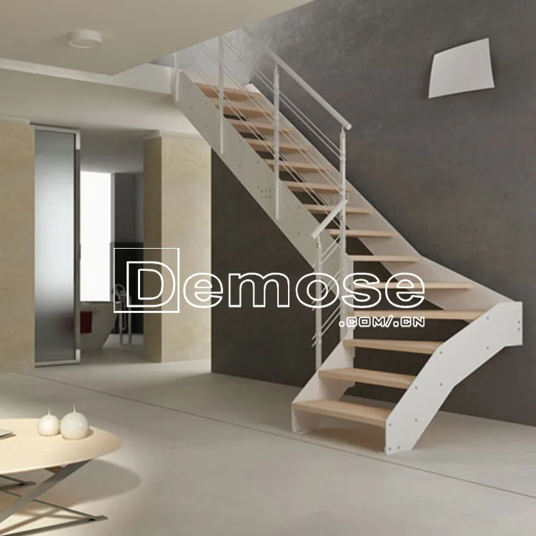 Steel Wood Stairs Material Design Indoor Prefab Steel Wood Stairs Material Design Indoor Prefab