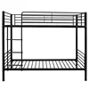 Twin Over Twin Bunk Bed Easy Assembly Upgraded Metal Frame Bunk with Ladder