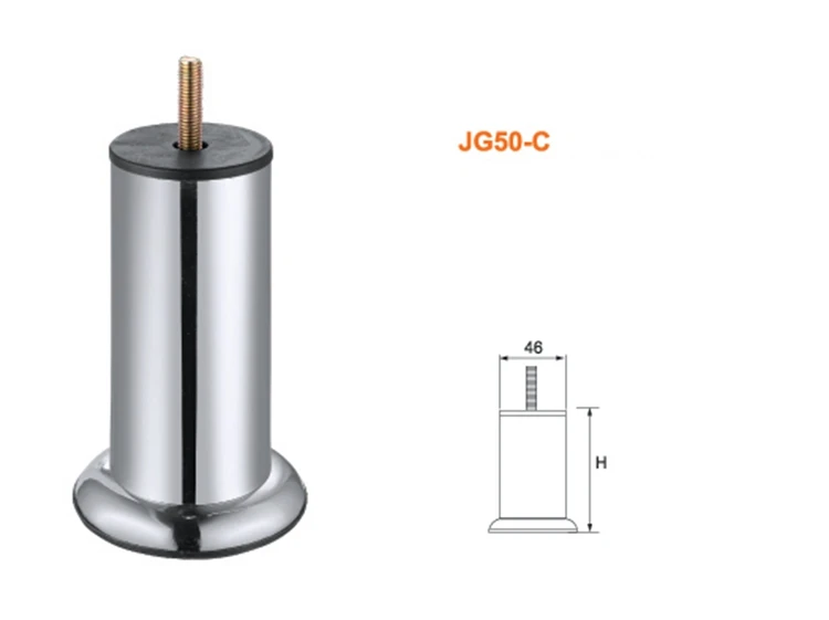 Hot Sale Metal Material Round Tube Sofa Legs Screw In Legs Custom Metal