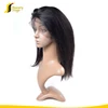 360 front lace half wigs dreadlock silk base 100% lace front wig with baby hair,22 inch human hair kinky straight wig
