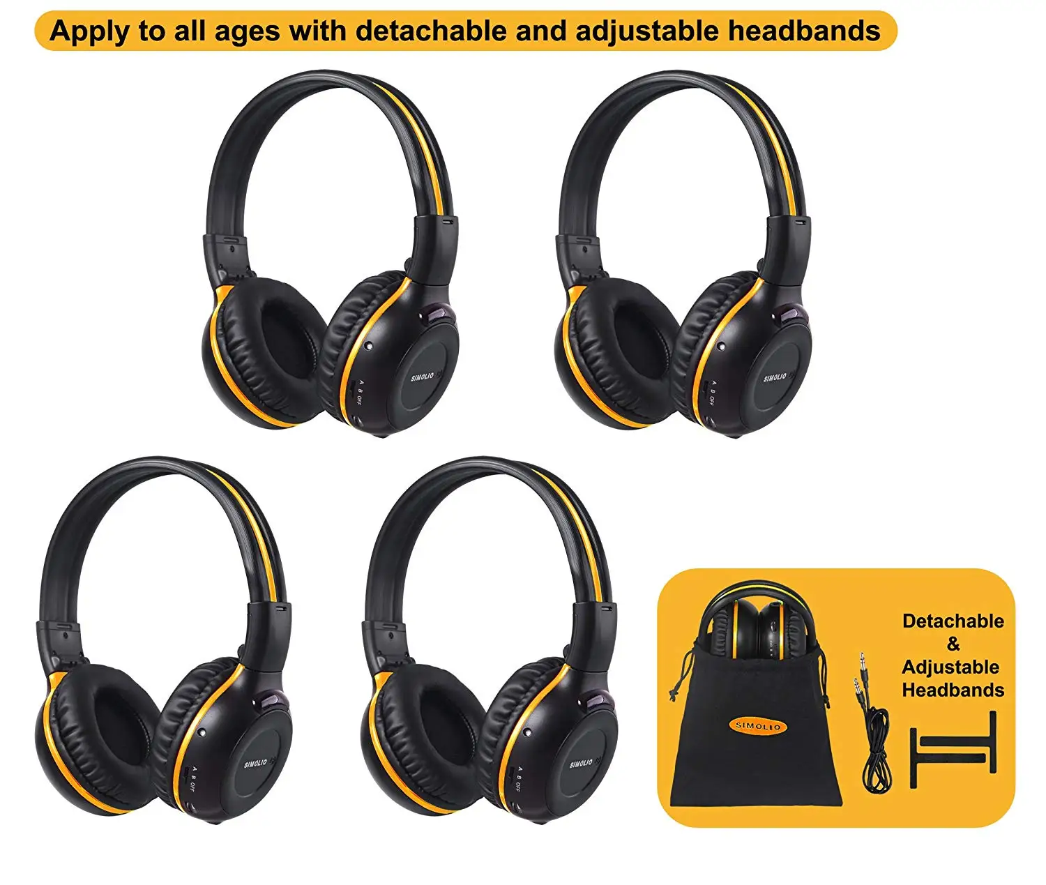 sold in singles Veba AVHEAD2IR Dual Channel Infra Red I R Wireless Headphones