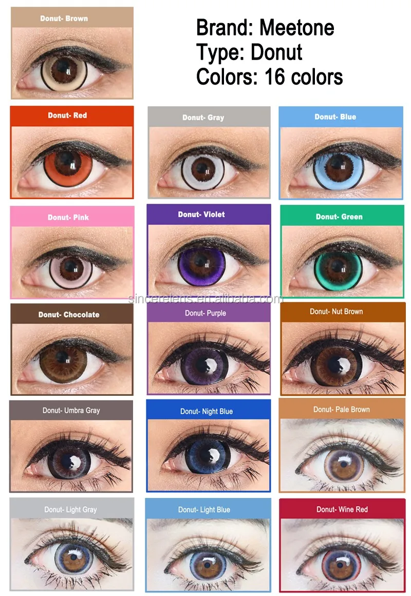 Meetone- Donut 16 Colors Stock Magic Doll Eyes Korea Color Contact Lens Wholesale - Buy Contact ...