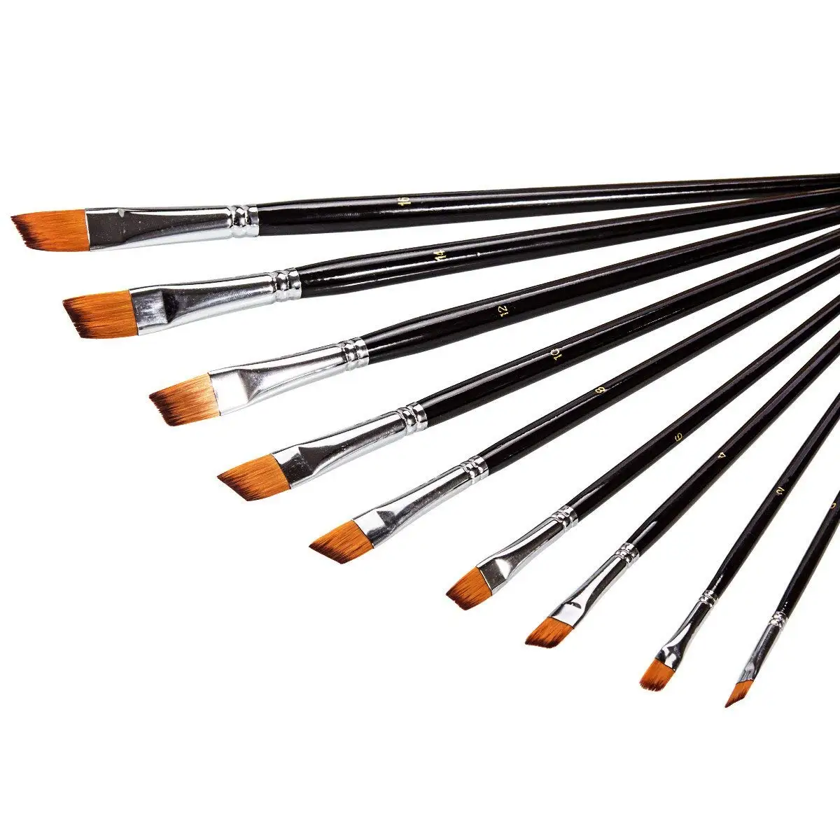 Buy 9pcs/set Angled Paint Brush Set, STARVAST Professional