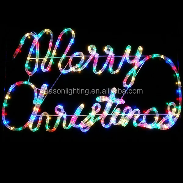 large merry christmas sign lights Christmas merry sign outdoor light ...
