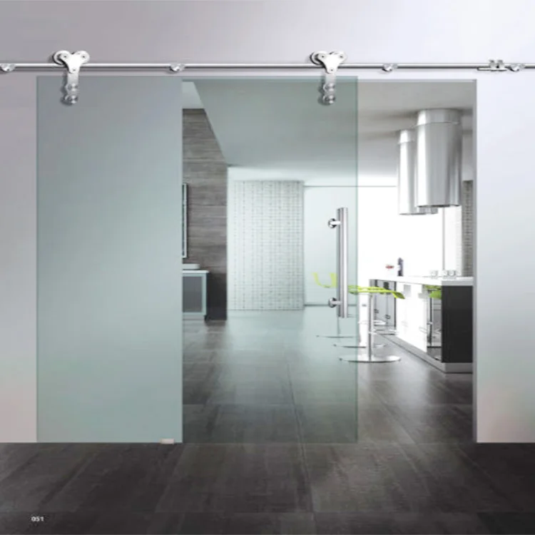 Hot Frameless Gl Sliding Door Double Wheels Barn Hot Frameless Gl Sliding Door