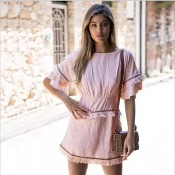 petite fringe dress