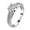 18 K White Gold and Diamond Interlocking Bypass Bridal Wedding Ring Set For Women
