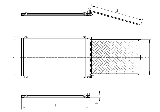 Handicap Disabled Manual Wheelchair Ramp Slope For City Bus With Ce ...