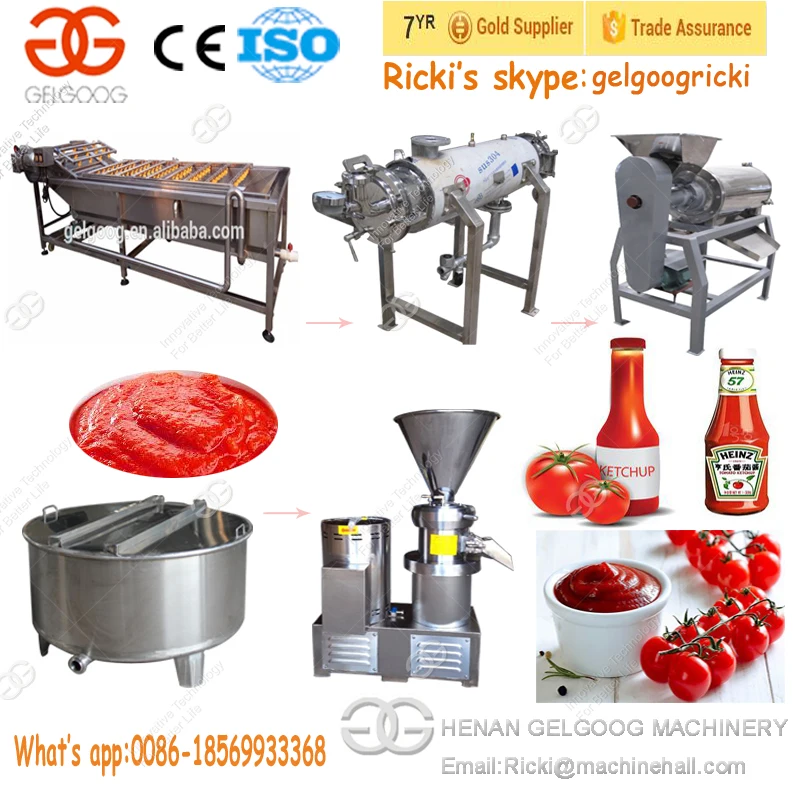 Factory Price Automatic Tomato Sauce Ketchup Production Line Tomato