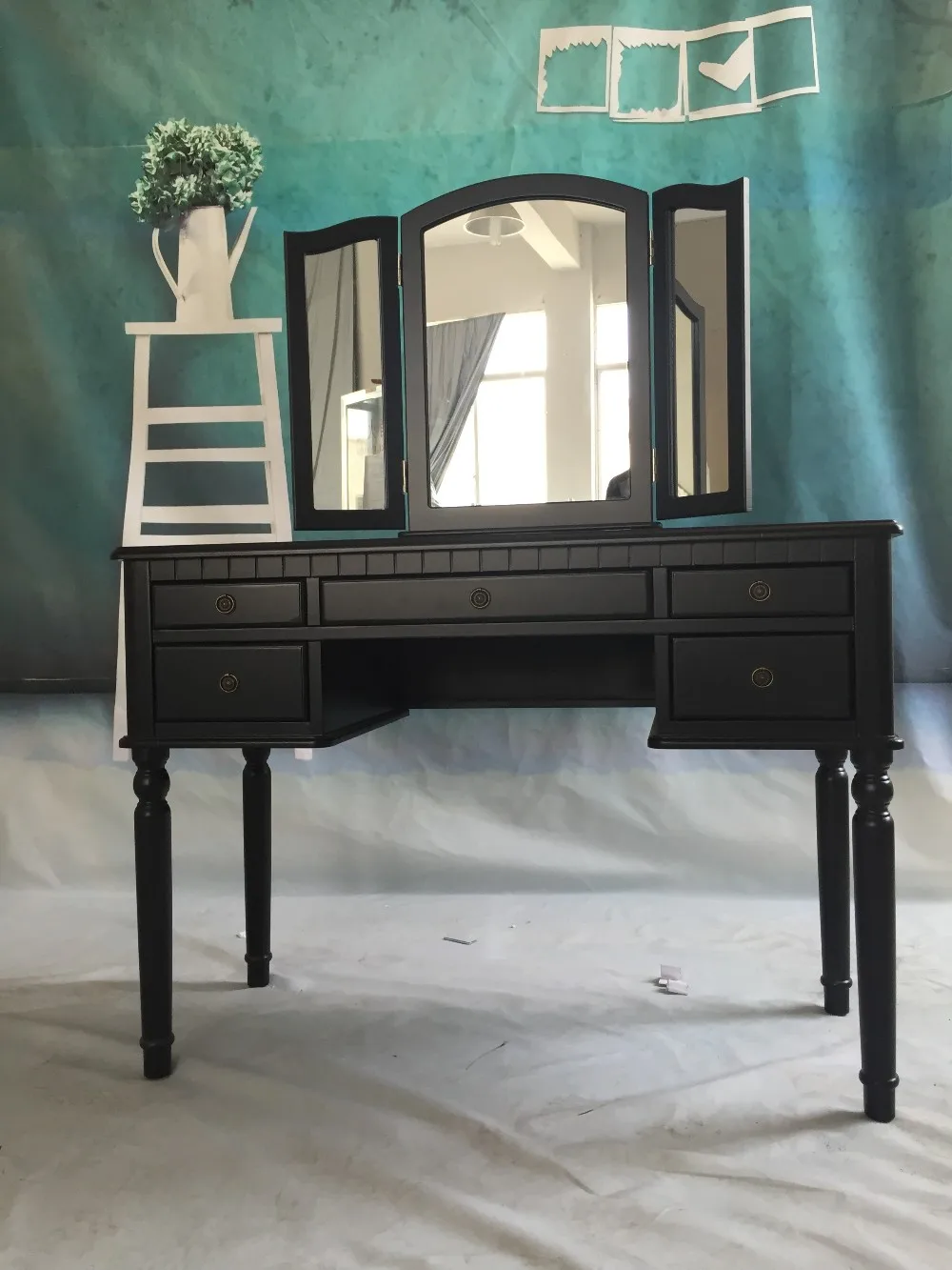 Wooden Big Triple Mirror Dressing Table With Drawers Cheap Price Buy Triple Mirror Dressing