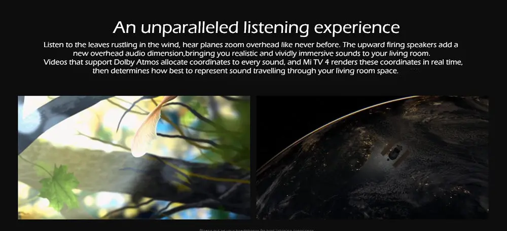 Original Xiaomi Mi TV 4 65" Inches Smart TV 4K HDR Ultra television with subwoofer and speakers