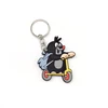 Animal dog cartoon key chain 3d soft pvc keychain