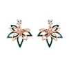 ed01564c 925 post Leaves Drop Earings For Women 2018
