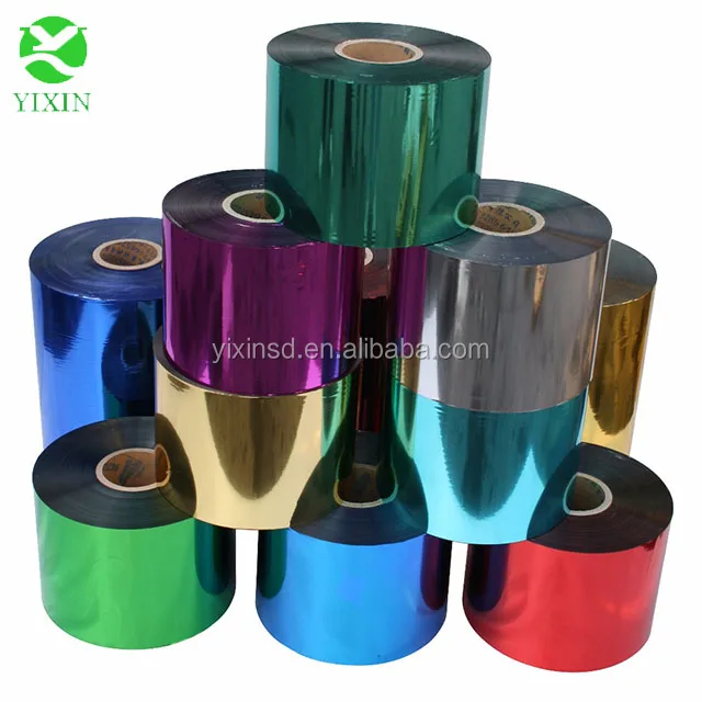 bopp / cpp / pet color glitter packaging film holographic sheet metallized glitter film in roll for gift wrapping