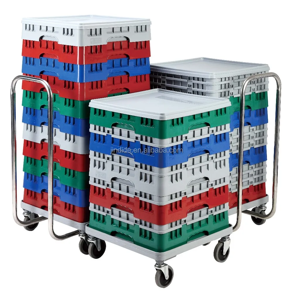 Plastic Glass Rack Dishwasher Glass Rack Trolley With Handle Hotel