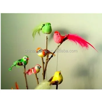 Styrofoam Feather Artificial Birds Decorations For Decoration