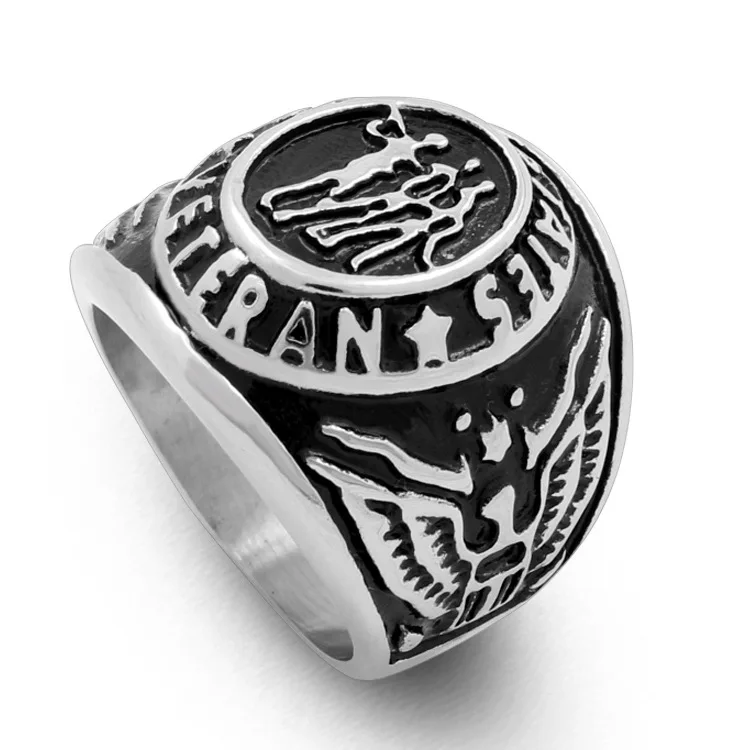 L'europe v&eacute;t&eacute;ran de l'arm&eacute;e Am&eacute;ricaine troupes hipster fr&egrave;res logo anneau de coul&eacute;e, la double aigle hommes anneaux de YSS719