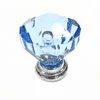 Cheap furniture cabinet door clear acrylic crystal pull with 4*25mm screw for furniture decorative door