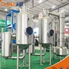 Energy saving double effect industrial stainless steel vacuum forced circulation evaporator