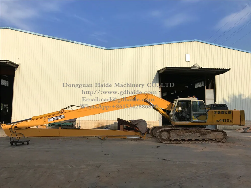 CE-Approved KATO HD1430 Excavator Long Reach Boom and Arm with 21meters Long Reach Q345B&Q690D Material and 6 Months Warranty