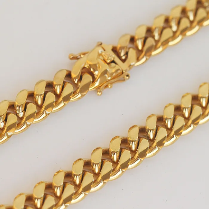 Stock Sale 14mm Mens Dubai New Gold Cuban Link Chain Designs,14k Gold ...
