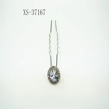 Vintage Rhinestone Bobby Pins Grips Clips Crystal Rhinestone U