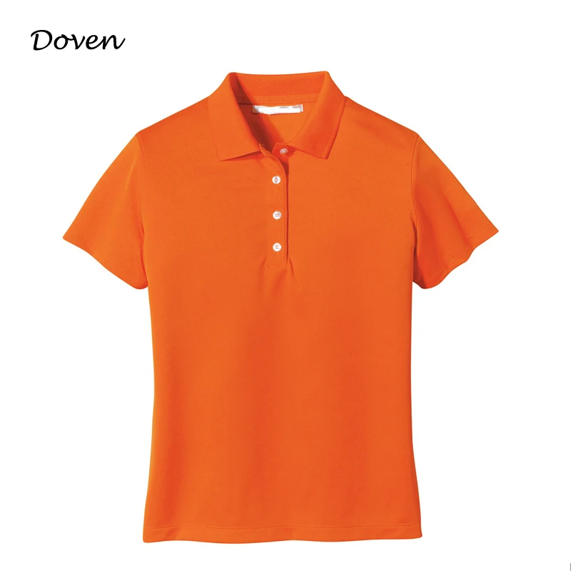 Wholesale ladies sports uniform slim fit polo shirt for women
