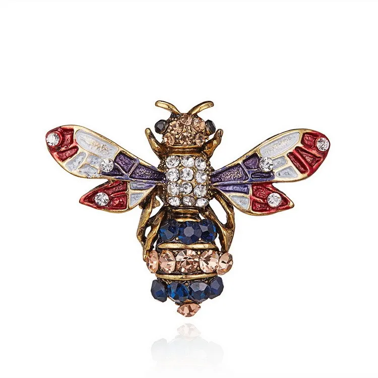 HETICA Women's Animal Crystal Insect Brooch Pin - Alloy Steel Lapel Pin For Jackets, Scarves - View #4