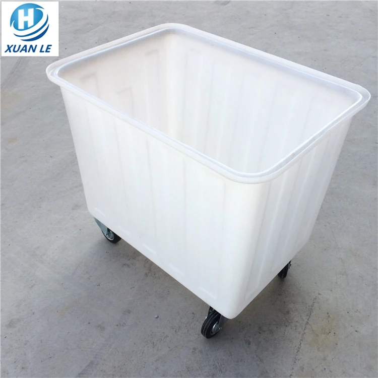 Heavy Duty Large Rolling Plastic Container Tub On Wheels For Textile