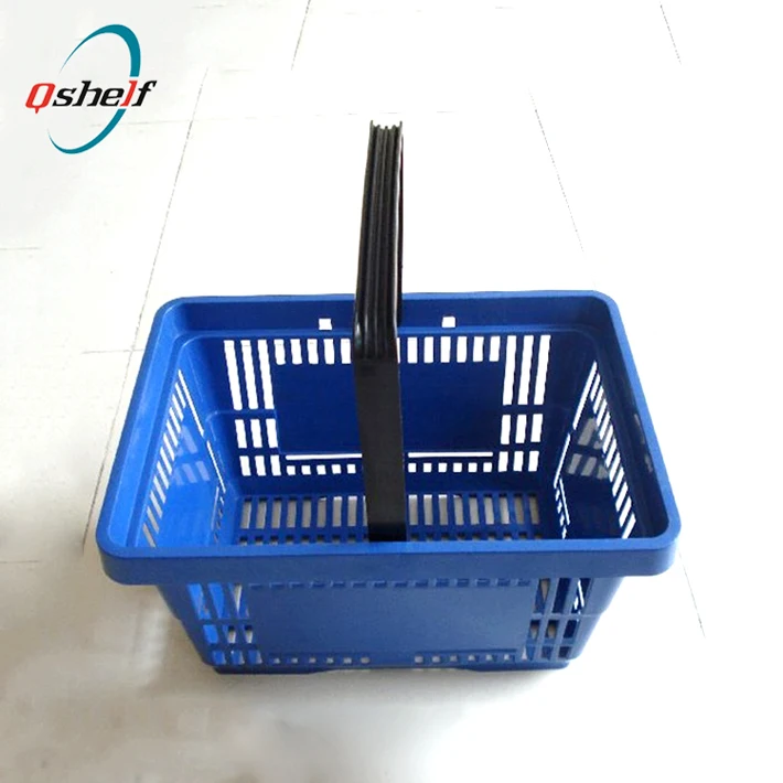 465*345*310mm 2' Wheels Supermarket Baskets Stackers Shopping Basket