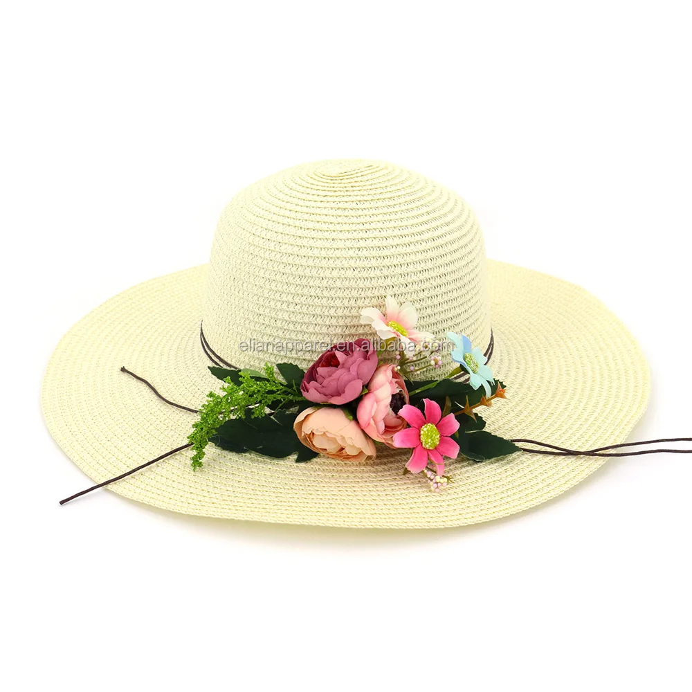 Flower Accessrory Beach Vacation Ladies Straw Hat - Buy Ladies Sun Hat ...
