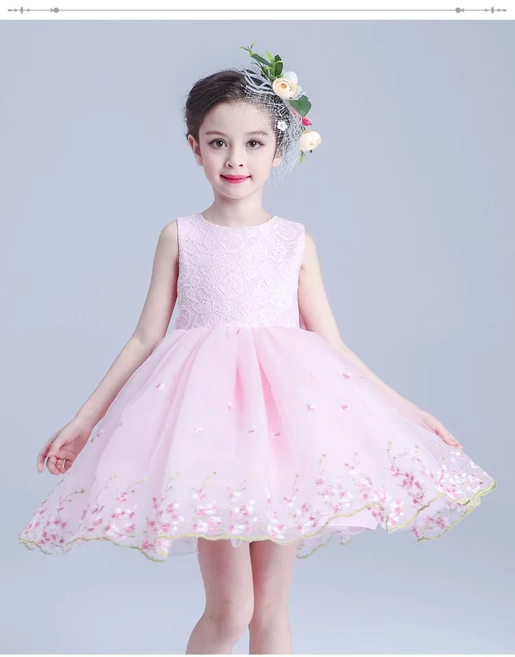 Organza Short Wedding Embroidery Flower Children Dress Model 10 Year ...