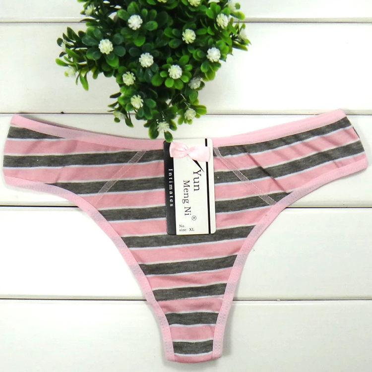 Colorful Stripe Underwear Girls Panties Lingerie Sexy G String Cotton Women Underwear Buy