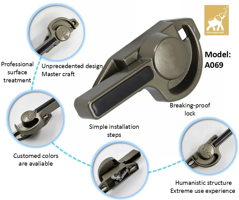 home metal easily using durable zinc alloy crescent lock window lock