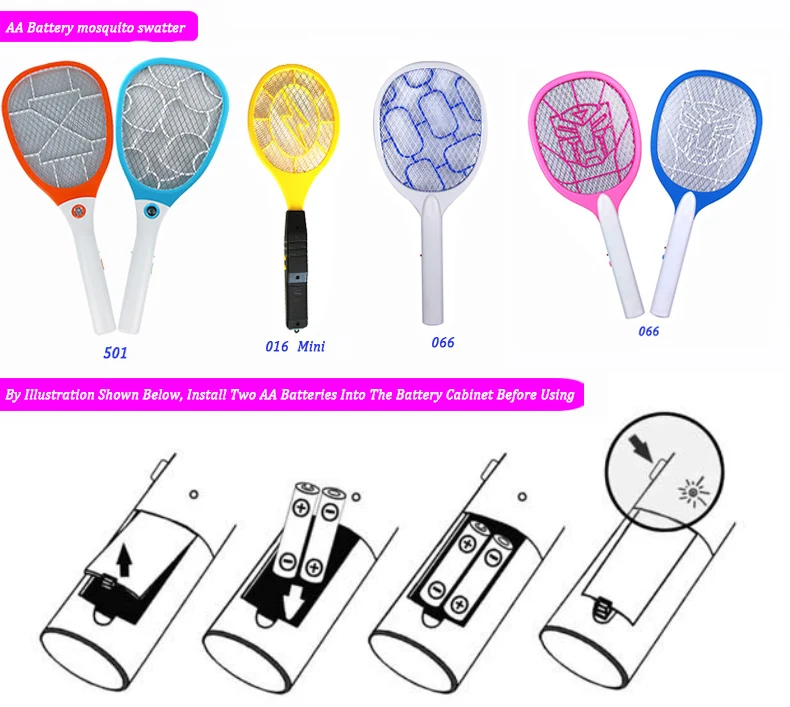 Powerful Metal Fly Swatter/wire Mosquito Racket /electric Fly Killer