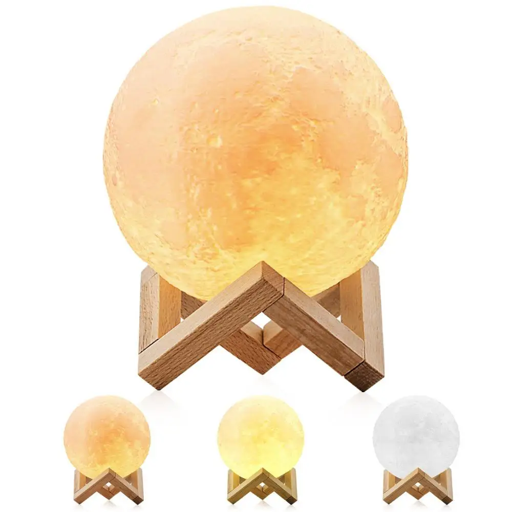 Creative Custom Luna Floating USB Dim Desk Print Balloon Shaped Kids Ball Baby 3D Led Night Light Moon Lamp For Kids