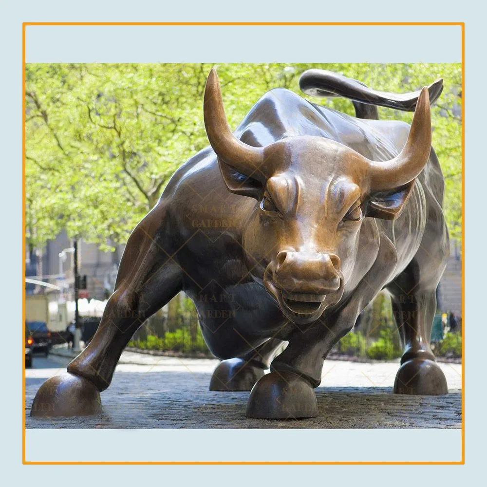 Europe Regional Feature Life Size Cast Bronze Bull Sculpture For Sale