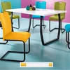 metal glass dubai dining table and chairs modern kitchens